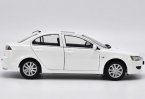 1:18 Scale Silver / White Diecast Mitsubishi Lancer EX Model