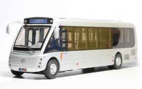 1:36 Scale Silver Chinese FAW Coach Bus Model