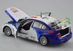 1:24 Scale White-Blue Motorama Diecast BMW 320 Model