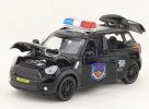 1:32 Scale Police Black Kids Diecast Mini Cooper Car Toy