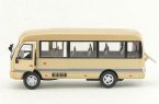 Beige 1:32 Scale Kids Diecast Toyota Coaster Coach Bus Toy