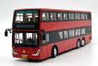 1:43 Scale Red Diecast Yinlong Double Decker Bus Model