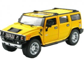 1:32 Scale Red / Yellow / Black Kids Diecast Hummer H2 Toy