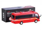 1:64 Scale Fire Dept Red Diecast Toyota Coaster Coach Bus Model