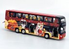 Red 1:43 Scale Diecast Foton AUV Double Decker Bus Model