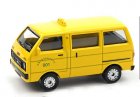 1:64 Scale Yellow Taxi Diecast Huali Dafa TJ110 Van Model