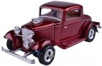 Wine Red / Black 1:24 Scale Diecast 1932 Ford Coupe Model