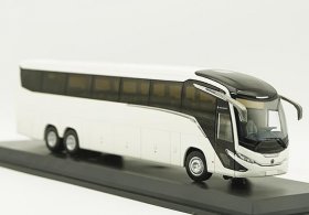 White / Blue Diecast Marcopolo G8 Paradiso 1200 Coach Bus Model