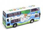 Art Painting Kids Diecast Hong Kong E400 Double Decker Bus Toy