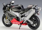 Welly Black / White 1:10 Diecast Aprilia RSV 1000R Model