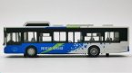 1:64 Scale Blue Diecast BYD 12M Battery Electric City Bus Model