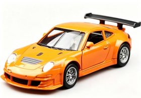 1:39 Scale Black / Orange Kids Diecast Porsche 911 GT3 RSR Toy