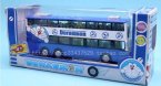 Diecast Golden / Blue Kids Doaemon Theme Double Decker Bus Toy