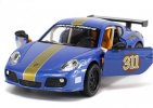 Yellow / Blue Kids 1:32 Scale Diecast Porsche Cayman Toy