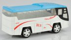 Kids 1:64 Scale White / Green Die-Cast Tour Bus Toy