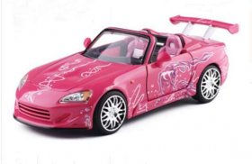 Pink 1:24 Scale JADA Diecast Honda S2000 Model