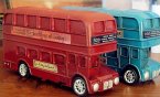 Kids Green / Red London Double Decker Bus Saving Box Toy