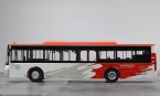 1:64 Scale Red-White NO.666 Diecast Sunwin City Bus Model