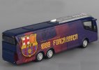 Purple Barcelona F.C. Painting Kids Diecast Coach Bus Toy