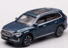 1:64 Scale Silver / Blue Diecast 2021 Geely Xingyue L SUV Model