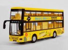 Kids Blue / Red / Yellow Diecast Double Decker Bus Toy