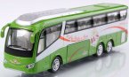 Large Scale Kids Green / Blue Pull-back Function Tour Bus Toy