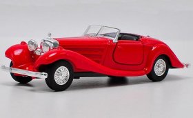 Red Kid 1:36 Scale Diecast 1936 Mercedes Benz 500K Roadster Toy