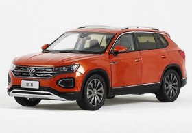 White /Blue /Orange 1:18 Scale Diecast 2019 VW Tayron SUV Model