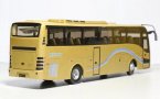 1:42 Scale White / Golden Diecast Volvo 9300 Silver Bus Model