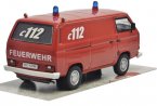 Red 1:43 Scale Fire Fighting Diecast VW T3a FEUERWEHR Model