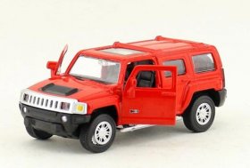 Red / Yellow 1:43 Scale Kids Diecast Hummer H3 Toy