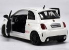 White 1:24 Scale Bburago Diecast Fiat Abarth 500 Model