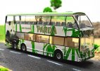 White-Green Happy Panda Theme Alloy Double Decker Tour Bus Toy