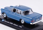 1:43 Scale Blue Diecast 1965 Mercedes Benz 200D Taxi Model
