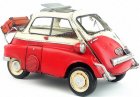 1:10 Scale Red / Blue Retro Tinplate 1957 BMW Isetta Model