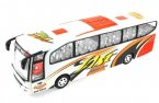 Long Size Red / White Plastic Electric Kids Bus Toy