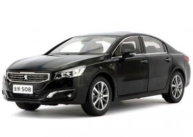 1:18 Scale Black / White Diecast Peugeot 508 Model