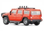 Kids 1:64 Scale White / Red / Yellow Diecast 2008 Hummer H2 Toy