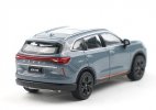 1:64 Scale Gray / Blue / Deep Blue Diecast 2021 Haval H6 Model