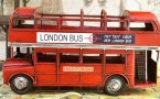 Red Medium Scale Tinplate NO.137 London Double Decker Bus Model