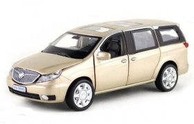 Kids 1:32 Blue / White / Golden Diecast Buick GL8 MPV Toy