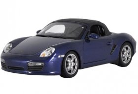 1:18 Scale Black / Blue Welly Diecast Porsche Boxster S Model