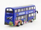 Blue Kids Hong Kong Sea World Die-cast Double Decker Bus Toy