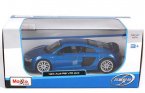 Blue / Gray 1:24 Scale Maisto Diecast Audi R8 V10 Plus Model