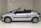 Silver 1:18 Scale Diecast Peugeot 206CC Model