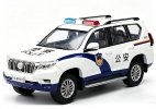 White 1:43 Police Diecast 2018 Toyota Land Cruiser Prado Model