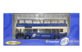 Blue 1:76 Scale CMNL Die-Cast Dennis Double Decker Bus Model