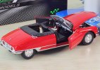 Red 1:24 Scale Welly Diecast Citroen DS 19 Cabriolet Model