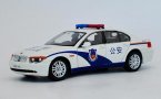 White-Blue 1:18 Welly Police Diecast BMW 7 Series 745i Model