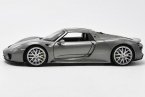 Gray 1:24 Scale Welly Diecast Porsche 918 Spyder Model